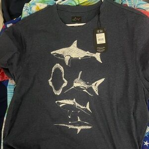 Greg Norman Collection Navy T-Shirt with White Graphic